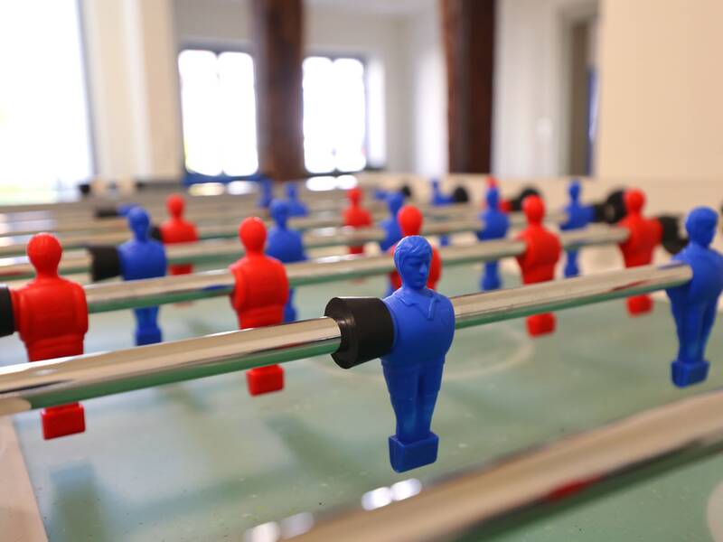 Familienzentrum Metzingen, Nahaufnahme des Tischkickers