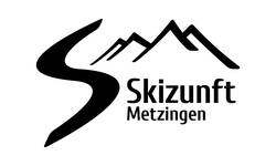 Logo der Skizunft mit stilisierten Bergen im Hintergrund.