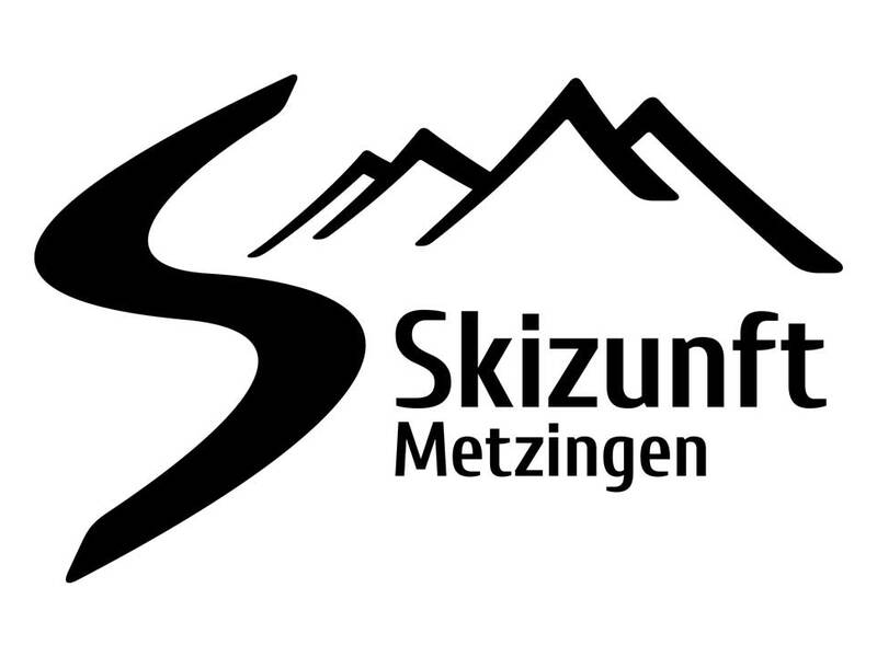 Logo der Skizunft mit stilisierten Bergen im Hintergrund.